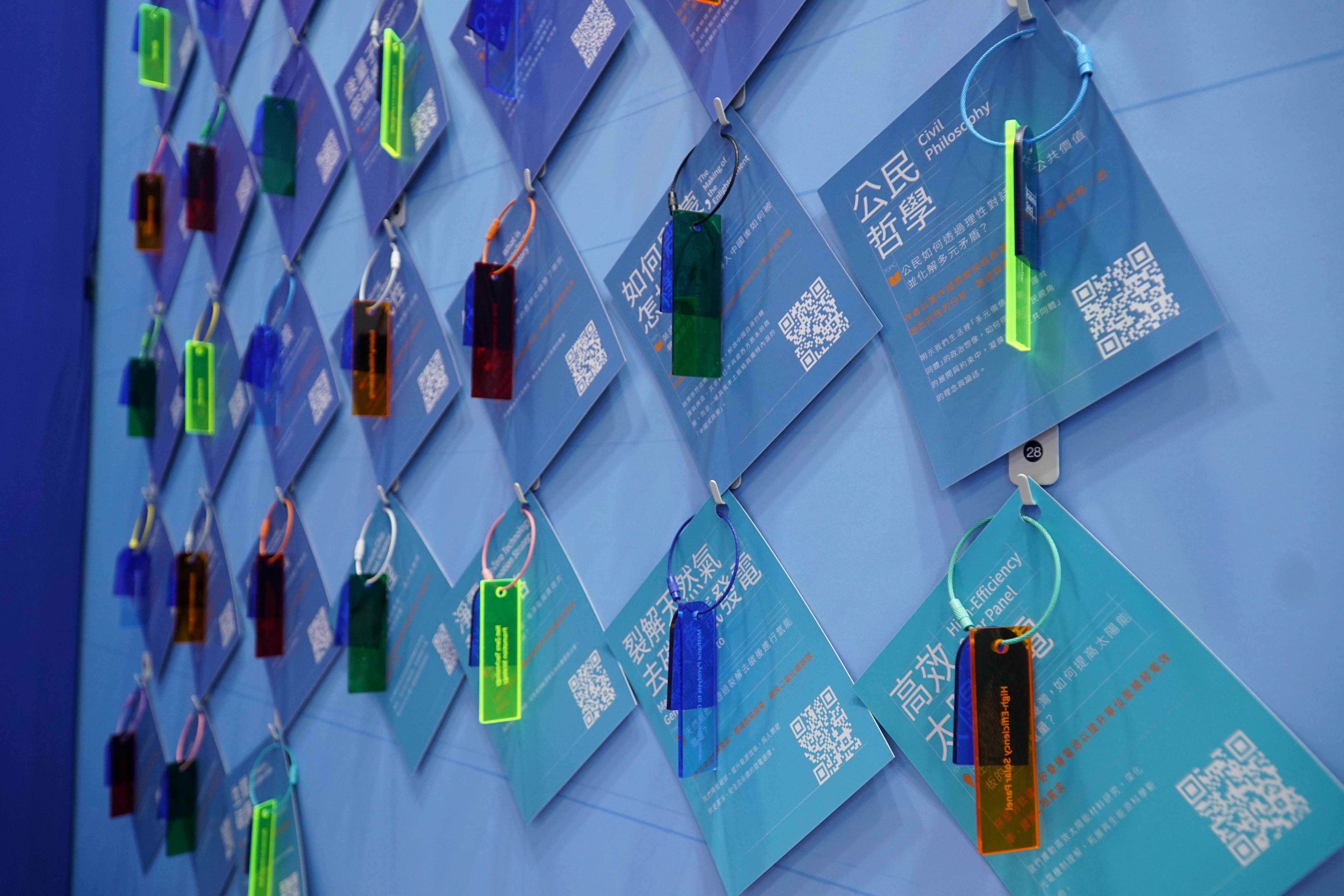 The exhibition offers limited-edition “Research Highlight Keychains .” Photo credit: Academia Sinica.