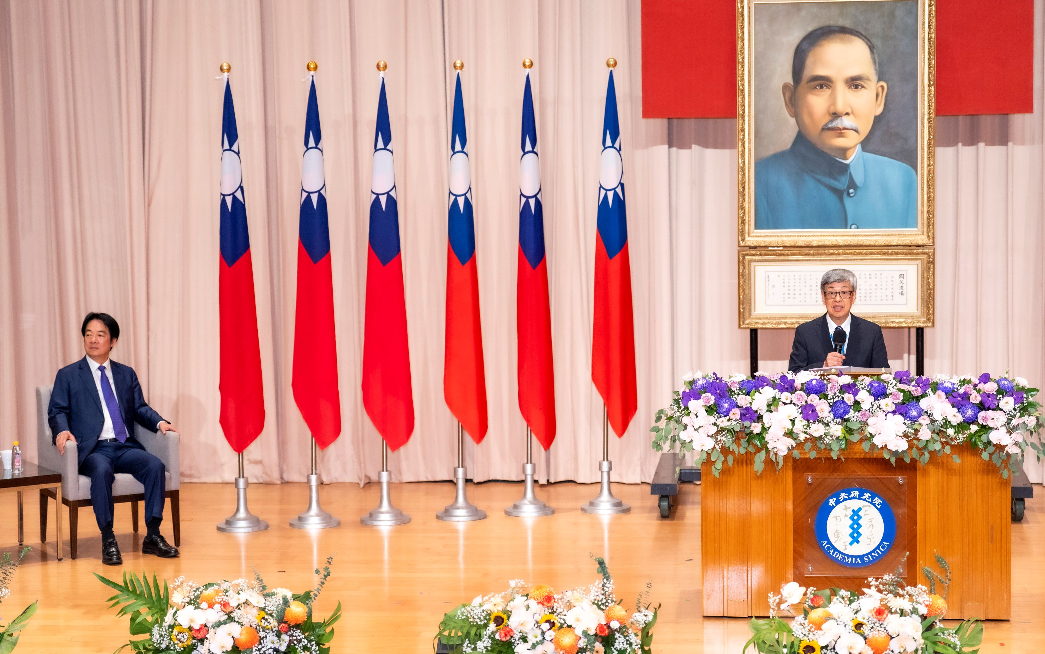 President Chien-Jen Chen delivers remarks.Photo credit: Academia Sinica.