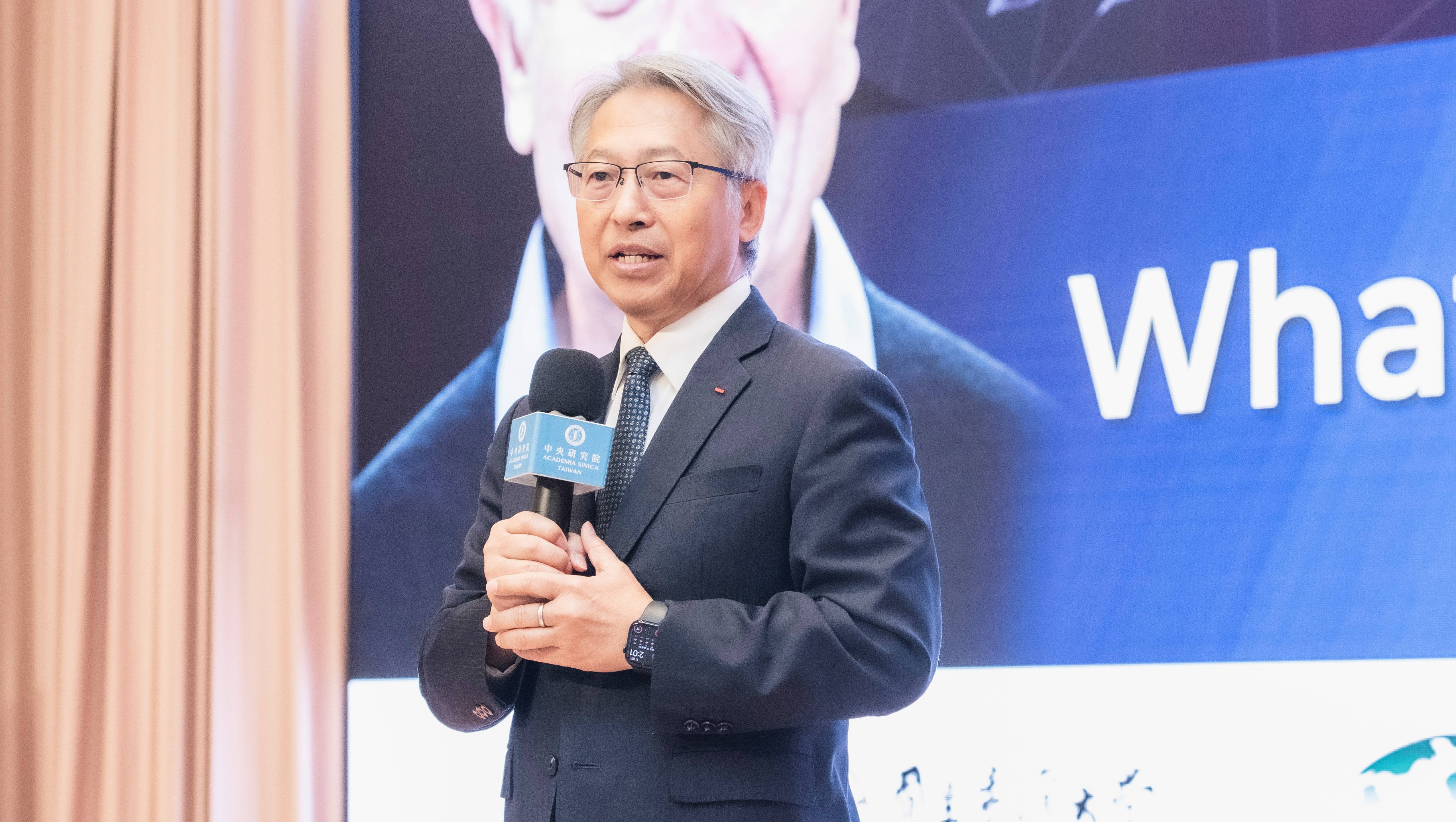 中研院廖俊智院長致詞。（圖片來源：中央研究院）