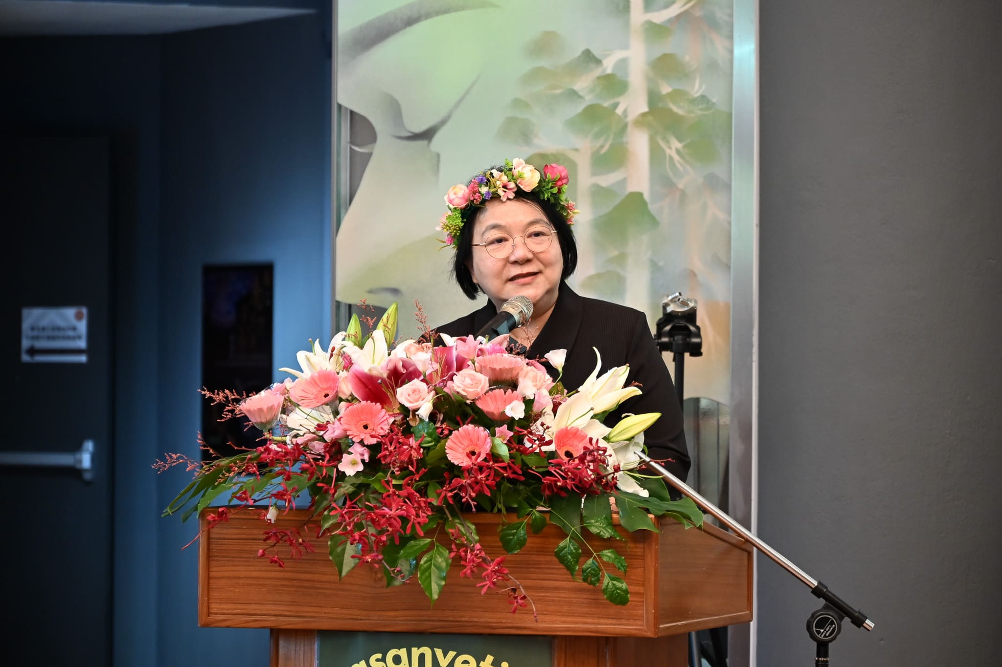 Director Jou Yuh-Huey of the Institute of Ethnology, Academia Sinica, delivers remarks at the event. Photo credit: Academia Sinica.