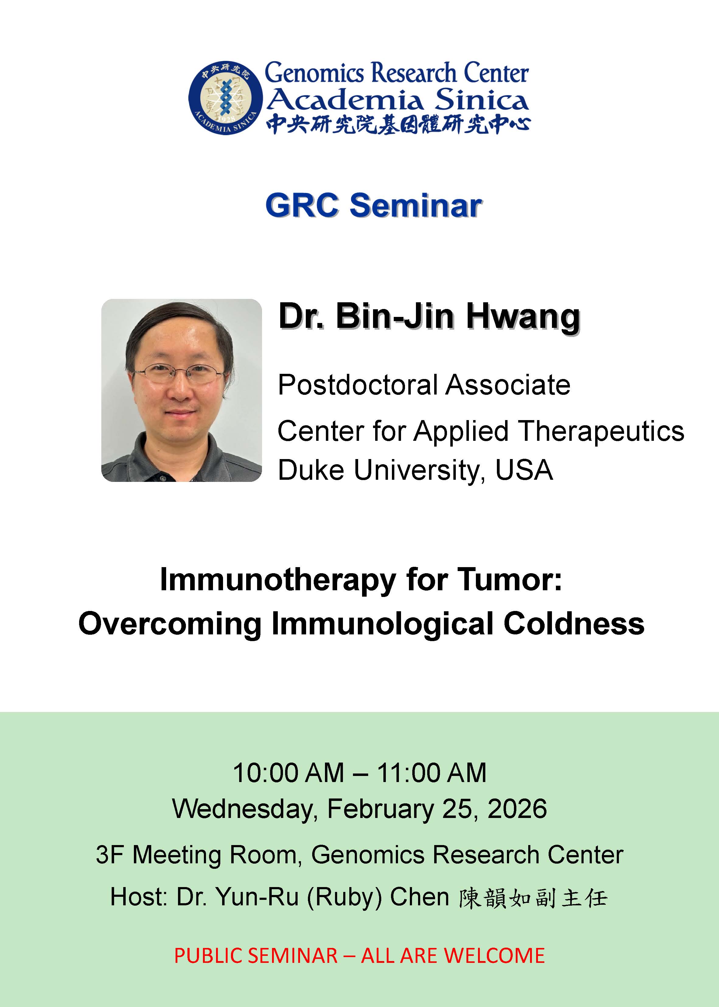 Seminar_Dr. BinJin_Hwang 20260225
